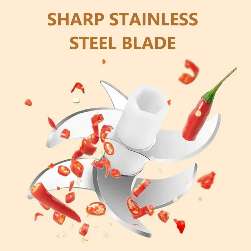 Electric Mini Food Chopper & Meat Grinder — USB Rechargeable, Portable Kitchen Gadget