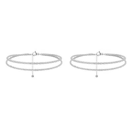 Exquisite multi-layered women's anklet