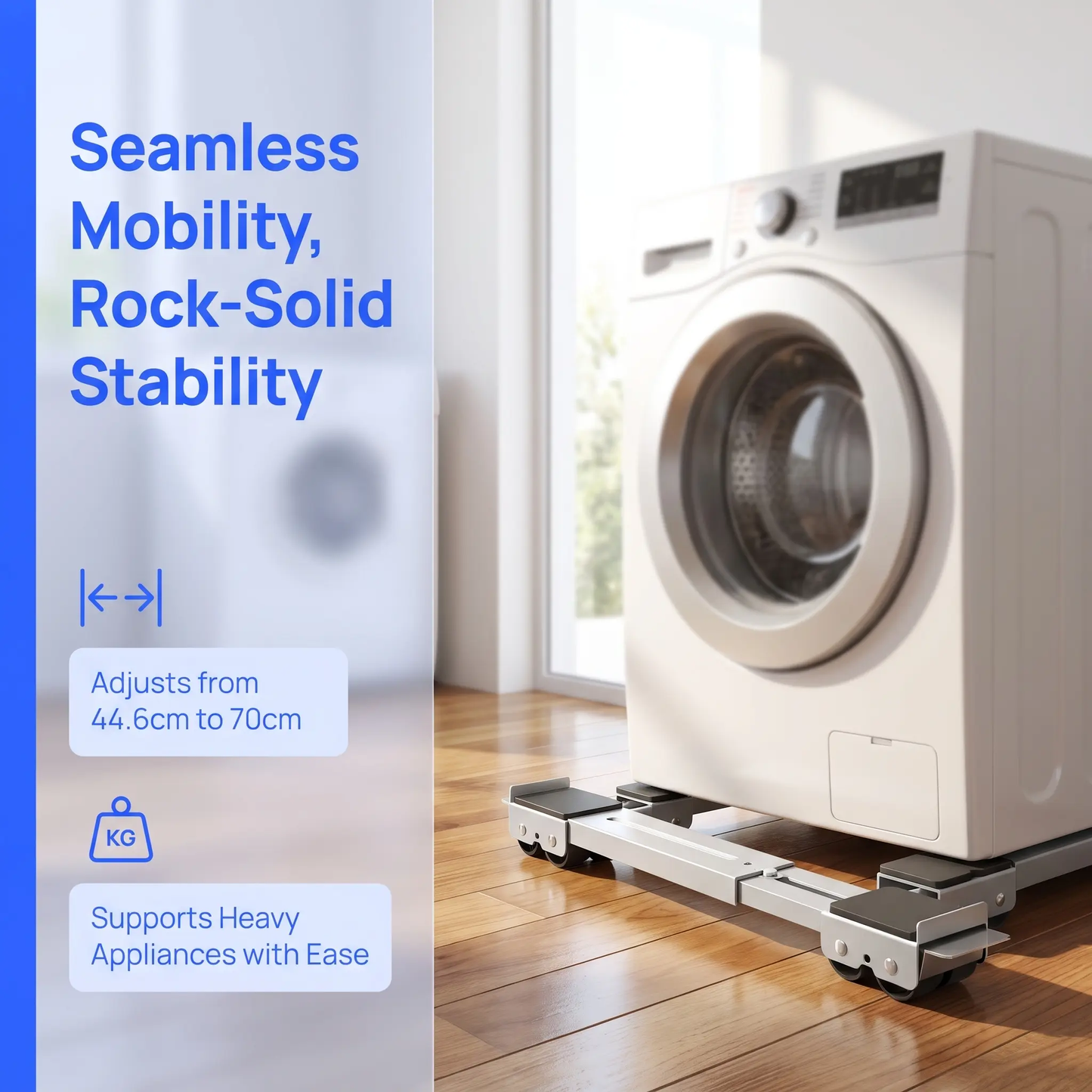 Homeessentials 2-Pack Adjustable Appliance Moving Dolly with Lockable Wheels