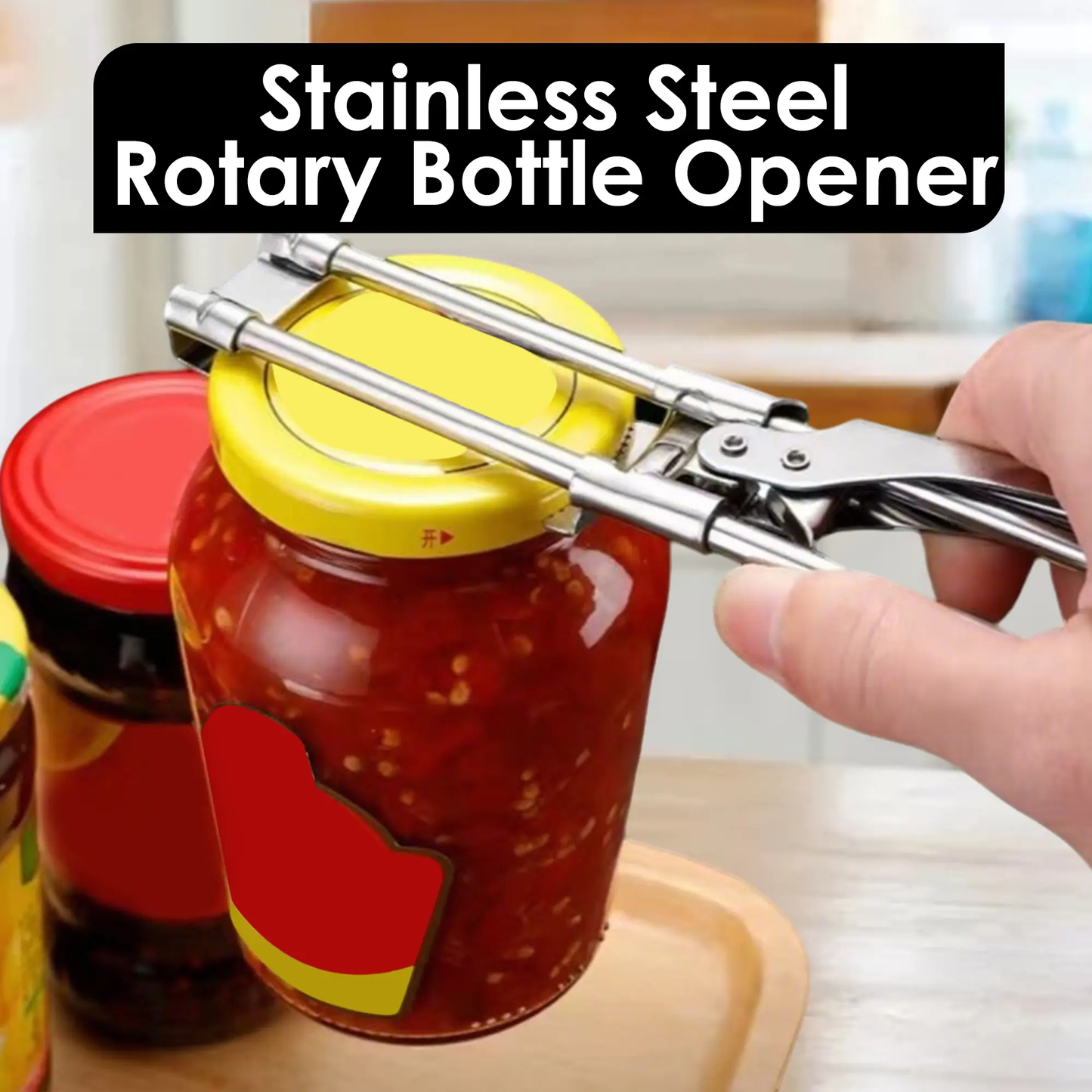 Jar Opener for Weak Hands – Adjustable Stainless Steel Lid & Bottle Opener
