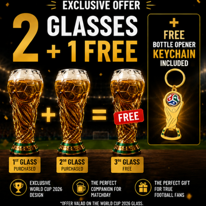 🏆500ml World Cup Trophy Glass – Celebrate Every Match Like a Champion with This Officially Inspired Football Collectible!