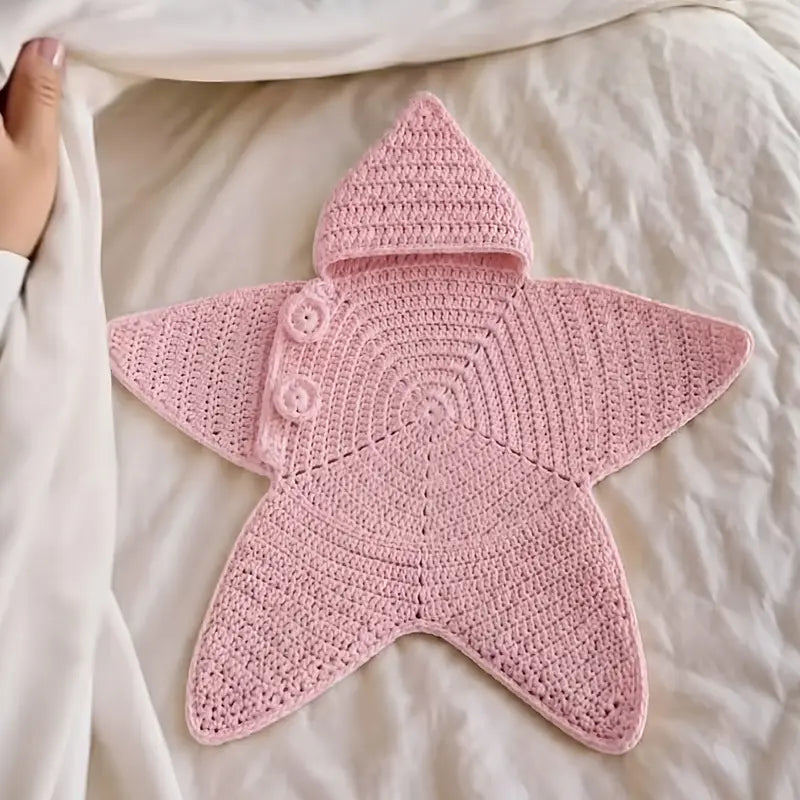 Baby Crocheted Star-Shaped Bodysuit Sleeping Bag for Infants