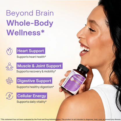 HerAure 20-in-1 Magnesium Complex 1685mg – Brain Fog Relief, Calm Mind, Sleep & Stress Support (12 Forms + B6, Zinc)