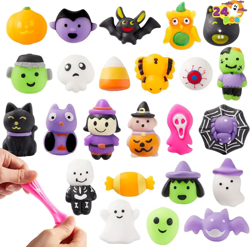 JOYIN Halloween Mochi Squishy Toys – Party Favors, Stress Relief Bulk Pack (24/60/100 Pcs)