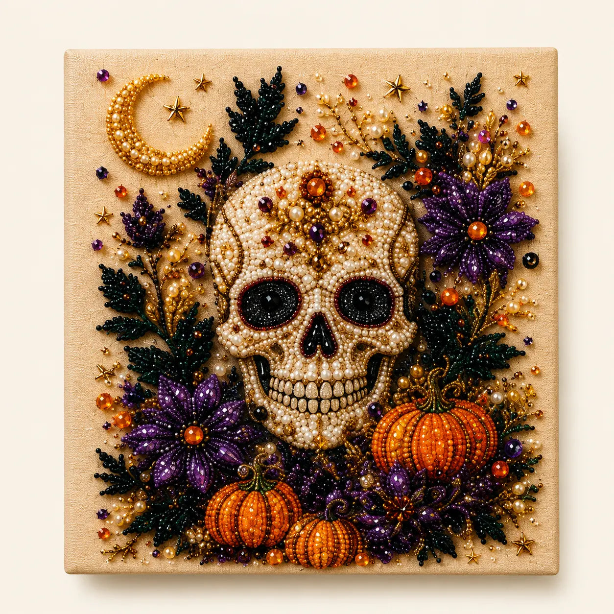Halloween 5D Diamond Painting Kit – DIY Pearl Bead Art for Adults & Teens