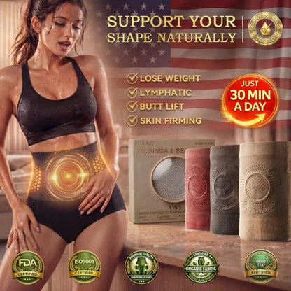 Quick-to-slim high-waisted fat-burning shorts
