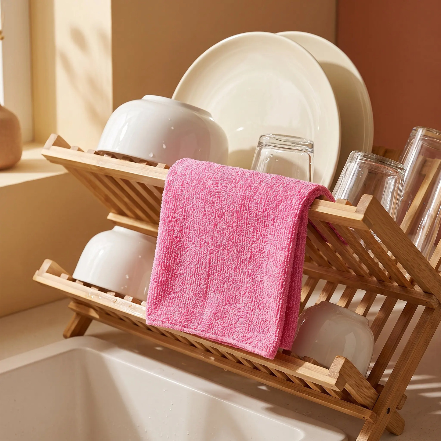 4-Layer Thickened Microfiber Kitchen Cleaning Cloth