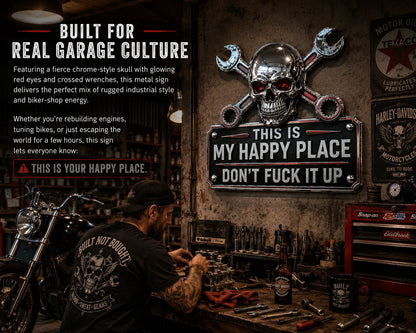 🔥Father’s Day 49% Off 💀"This Is My Happy Place" Garage Wall Sign