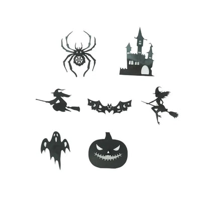 Halloween LED Silhouette Wall Light Stickers, Battery Powered Peel & Stick Wall Decor (30/60 Pcs)