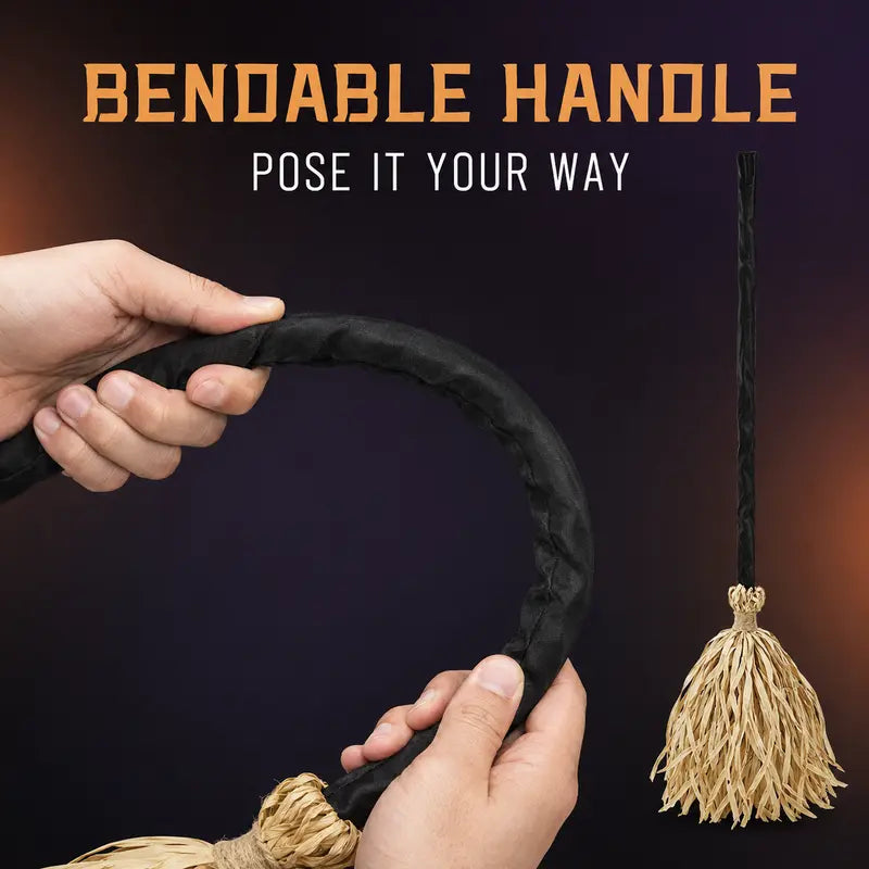 Animated Halloween Witch Broom with Lights, Music & Motion