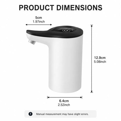 1 Count Smart Water Bottle Dispenser Pump, One-Touch Operation Low Noise Leak-Proof Design for Home Office Daily Use