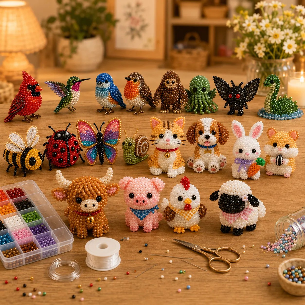 🧵✨ Tiny 3D Beaded Animal DIY Kit💖 A DIY Craft Kit So Cute You Won't Want To Stop Making Them