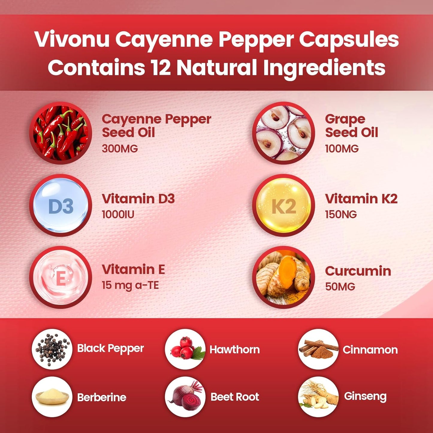Nature’s Wellness Cayenne Pepper Heart & Vessel Support – Full Spectrum Formula with Vitamins & Botanicals, 240 Capsules