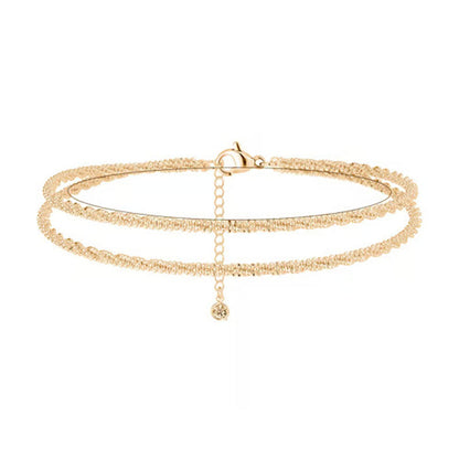 Exquisite multi-layered women's anklet