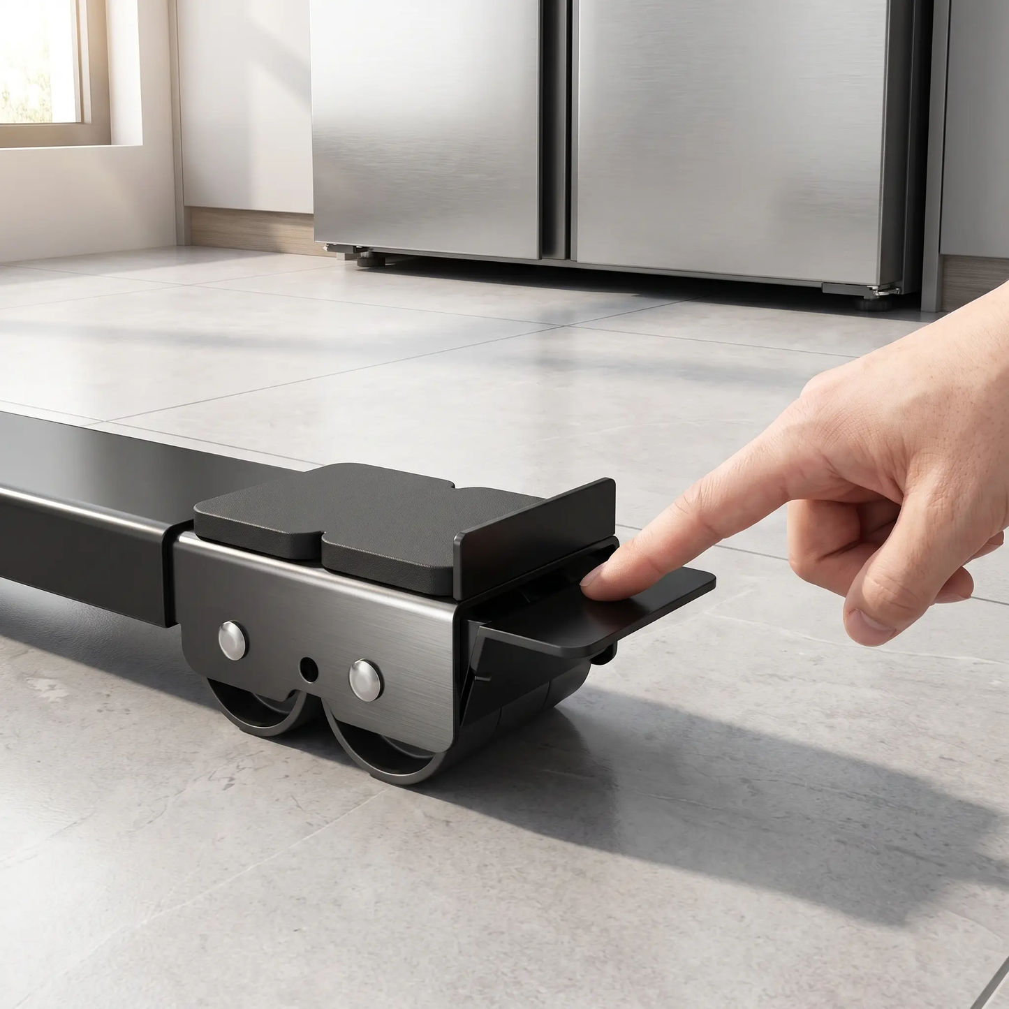 Homeessentials 2-Pack Adjustable Appliance Moving Dolly with Lockable Wheels