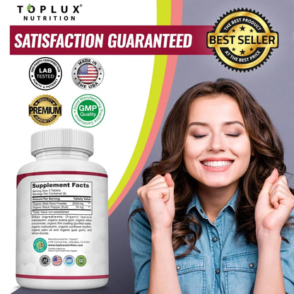 Organic Beet Root Powder Tablets 2040mg – Energy & Circulation Support (90 Ct)