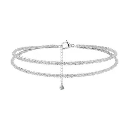 Exquisite multi-layered women's anklet