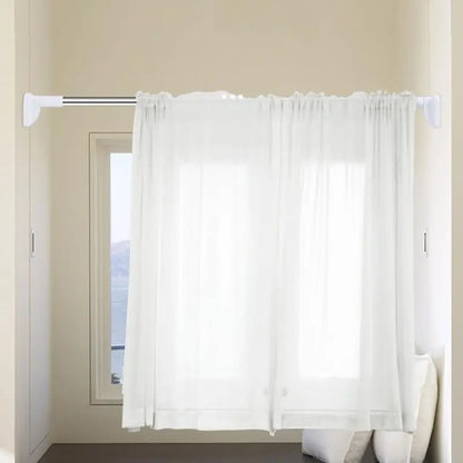 Drill-Free Adjustable Tension Rod – Telescopic Clothes Drying & Closet Bar for Laundry & Wardrobe Organization