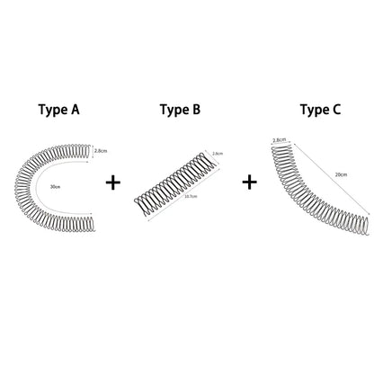 U Shape Hair Finishing Fixer Comb Set (3 Pieces) – Stretchable Flyaway Hair Pins with Wavy Spring Design