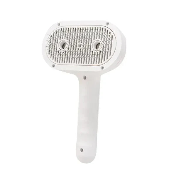 3-in-1 Steam Pet Grooming Brush – Self-Cleaning, Anti-Static Mist, Bionic Anti-Scratch Pins | Dogs & Cats (White)