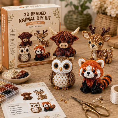🧵✨ Tiny 3D Beaded Animal DIY Kit💖 A DIY Craft Kit So Cute You Won't Want To Stop Making Them