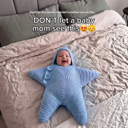 Baby Crocheted Star-Shaped Bodysuit Sleeping Bag for Infants