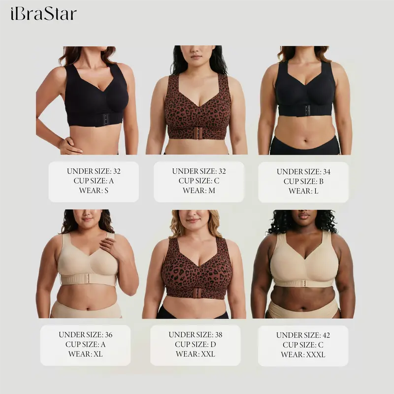 iBraStar Posture Bra for Women - Breathable Mesh Wireless Bra with Removable Pads