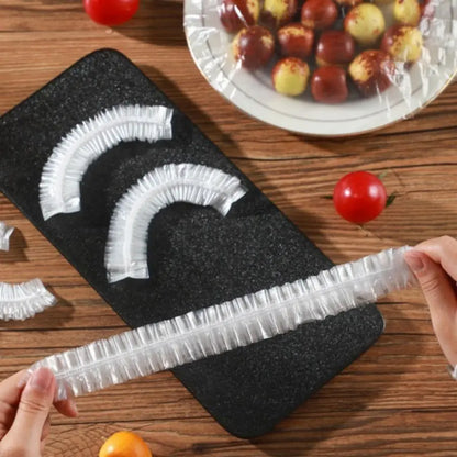 500Pcs Value Pack Disposable Food Covers, Elastic Plastic Bowl Covers, Stretchable Food Wrap for Bowls, Plates, Dishes, BPA Free, Food Grade for Home, Restaurant & Catering
