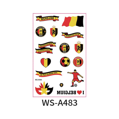 World Cup Country Flag Temporary Tattoos – Show Your Team Pride! （10PCS）
