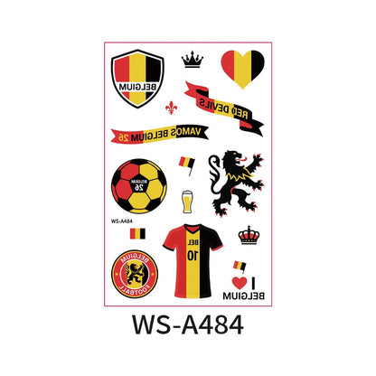 World Cup Country Flag Temporary Tattoos – Show Your Team Pride! （10PCS）