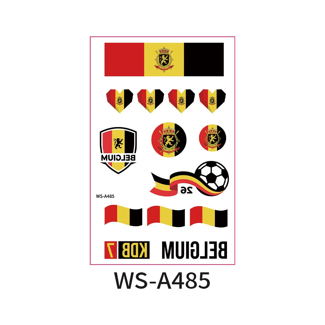 World Cup Country Flag Temporary Tattoos – Show Your Team Pride! （10PCS）