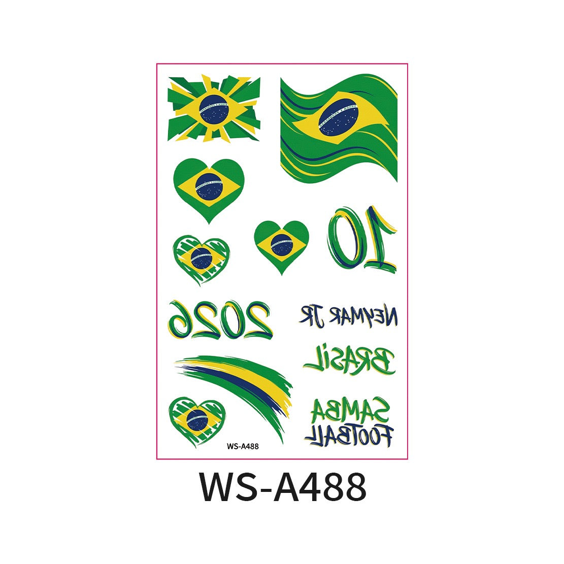 World Cup Country Flag Temporary Tattoos – Show Your Team Pride! （10PCS）