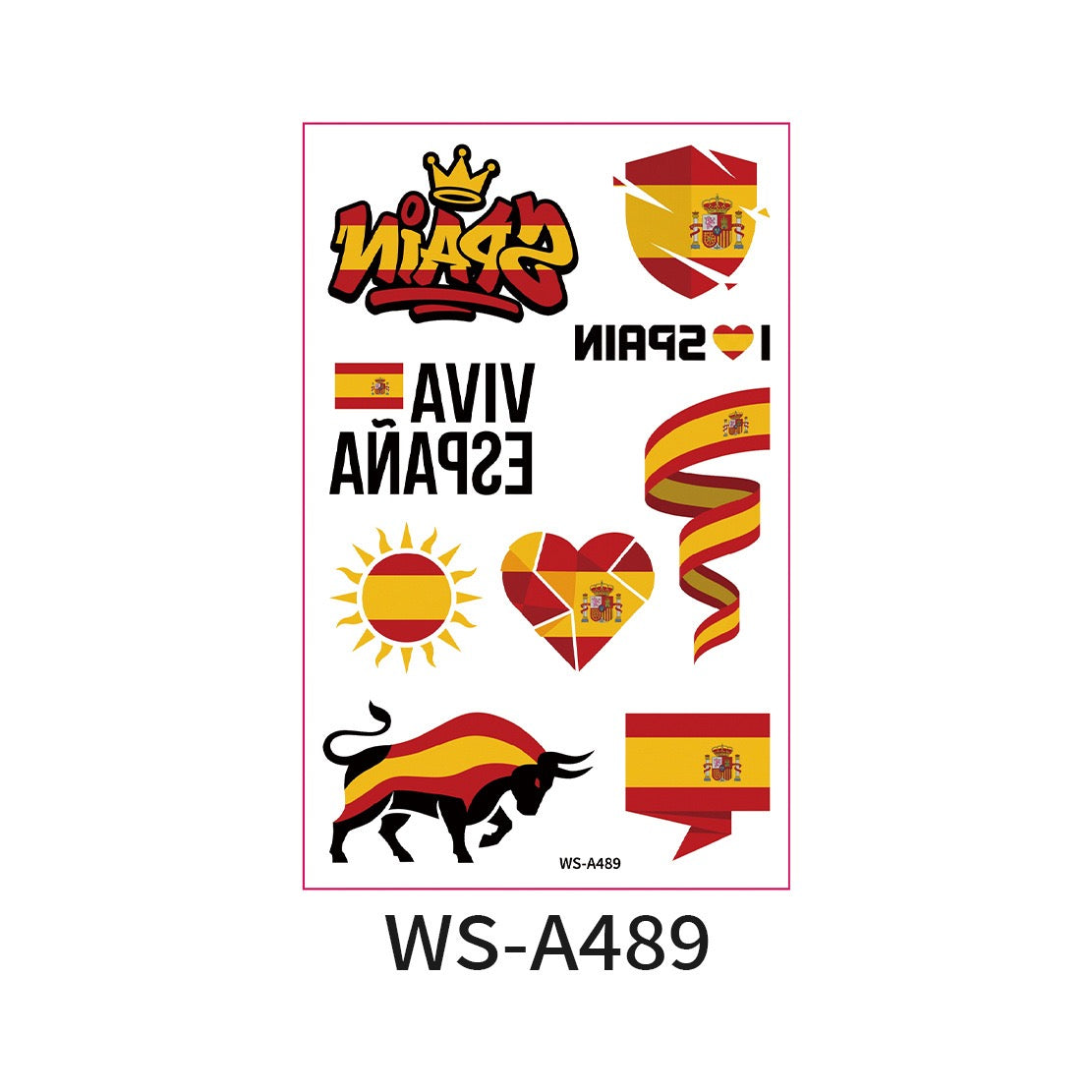 World Cup Country Flag Temporary Tattoos – Show Your Team Pride! （10PCS）
