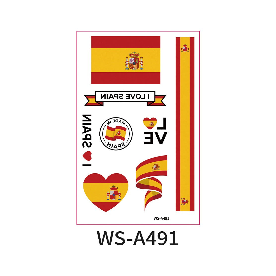 World Cup Country Flag Temporary Tattoos – Show Your Team Pride! （10PCS）