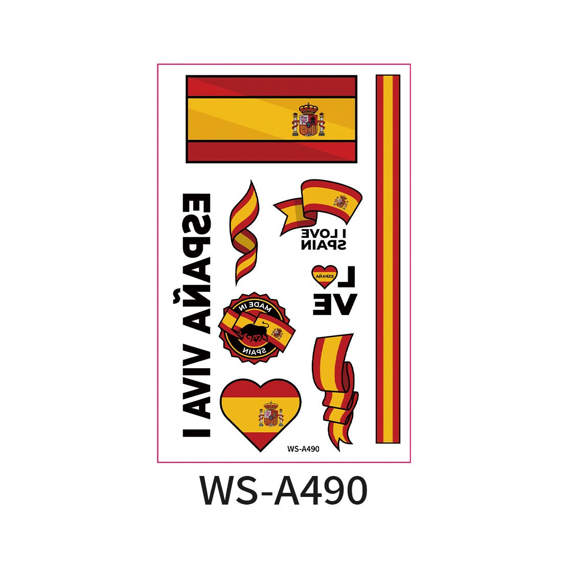 World Cup Country Flag Temporary Tattoos – Show Your Team Pride! （10PCS）