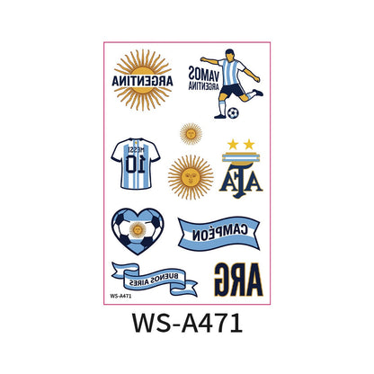 World Cup Country Flag Temporary Tattoos – Show Your Team Pride! （10PCS）