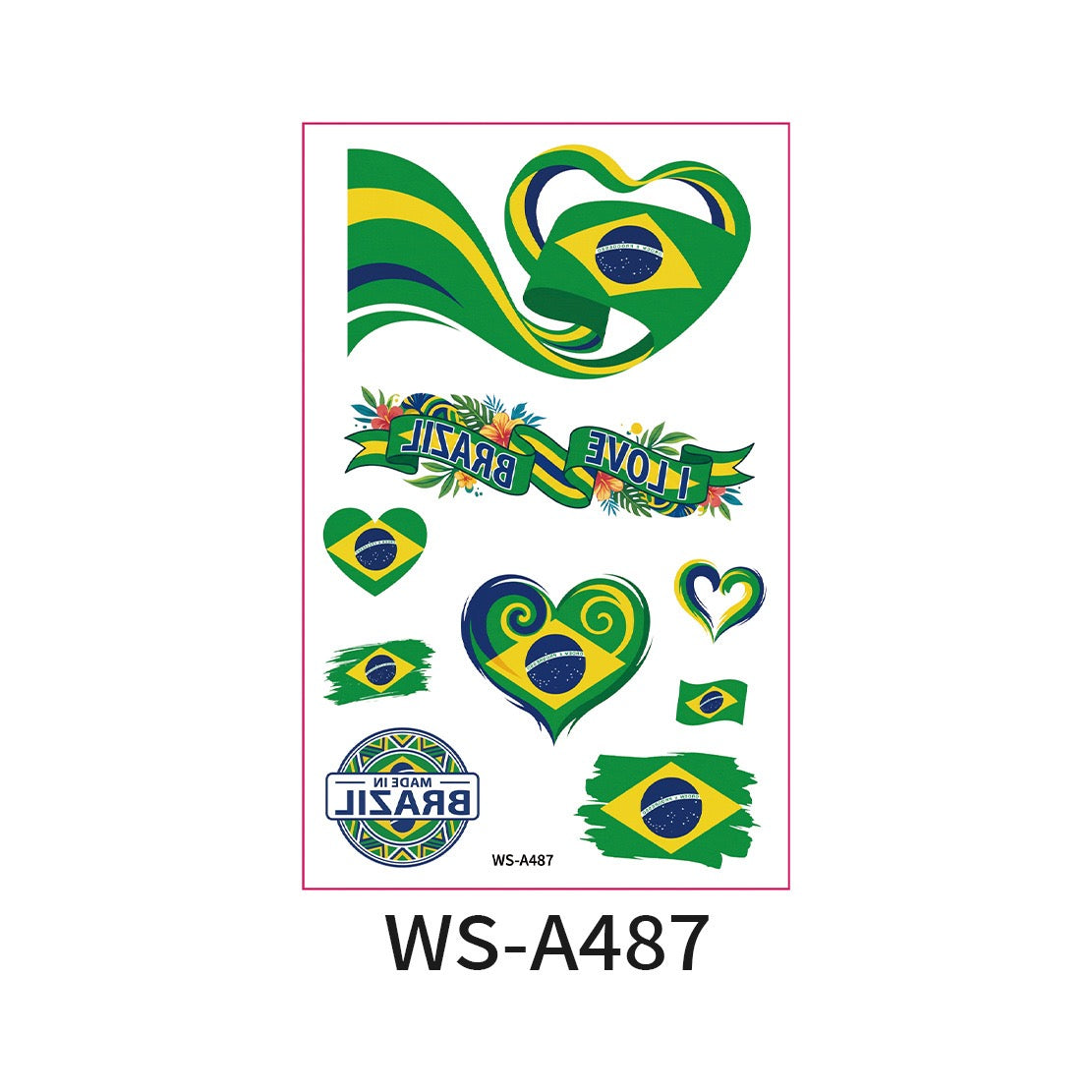 World Cup Country Flag Temporary Tattoos – Show Your Team Pride! （10PCS）