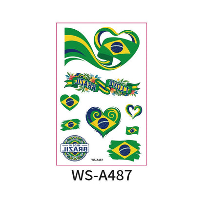 World Cup Country Flag Temporary Tattoos – Show Your Team Pride! （10PCS）