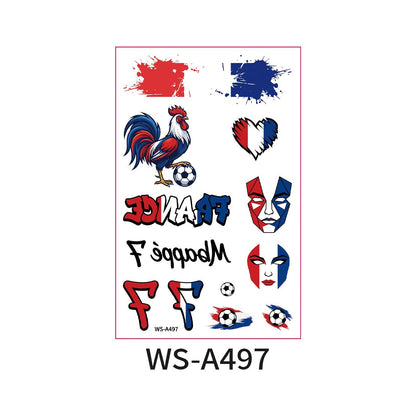World Cup Country Flag Temporary Tattoos – Show Your Team Pride! （10PCS）