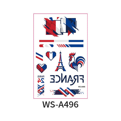 World Cup Country Flag Temporary Tattoos – Show Your Team Pride! （10PCS）