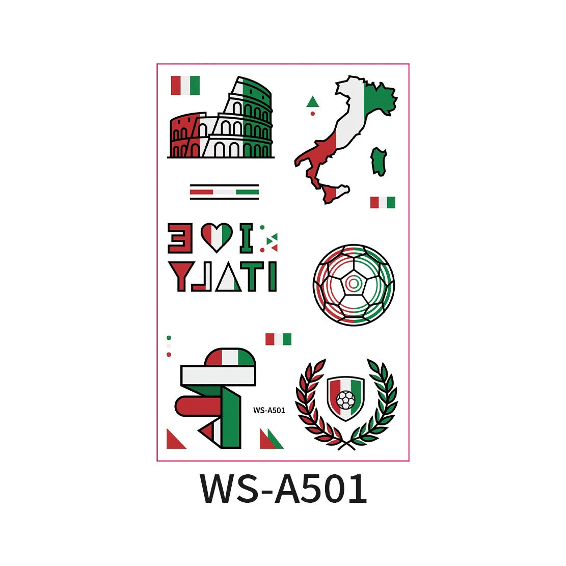 World Cup Country Flag Temporary Tattoos – Show Your Team Pride! （10PCS）