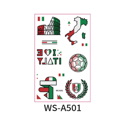 World Cup Country Flag Temporary Tattoos – Show Your Team Pride! （10PCS）