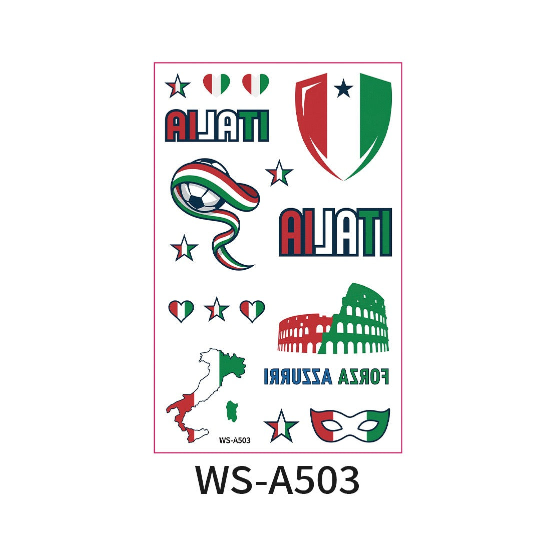 World Cup Country Flag Temporary Tattoos – Show Your Team Pride! （10PCS）