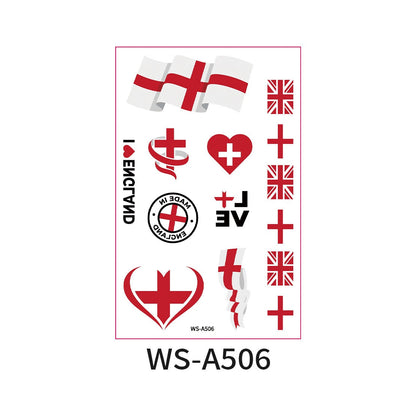 World Cup Country Flag Temporary Tattoos – Show Your Team Pride! （10PCS）