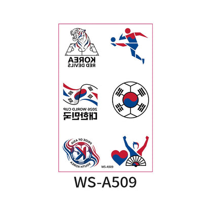 World Cup Country Flag Temporary Tattoos – Show Your Team Pride! （10PCS）