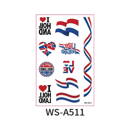 World Cup Country Flag Temporary Tattoos – Show Your Team Pride! （10PCS）