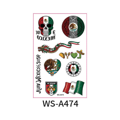 World Cup Country Flag Temporary Tattoos – Show Your Team Pride! （10PCS）