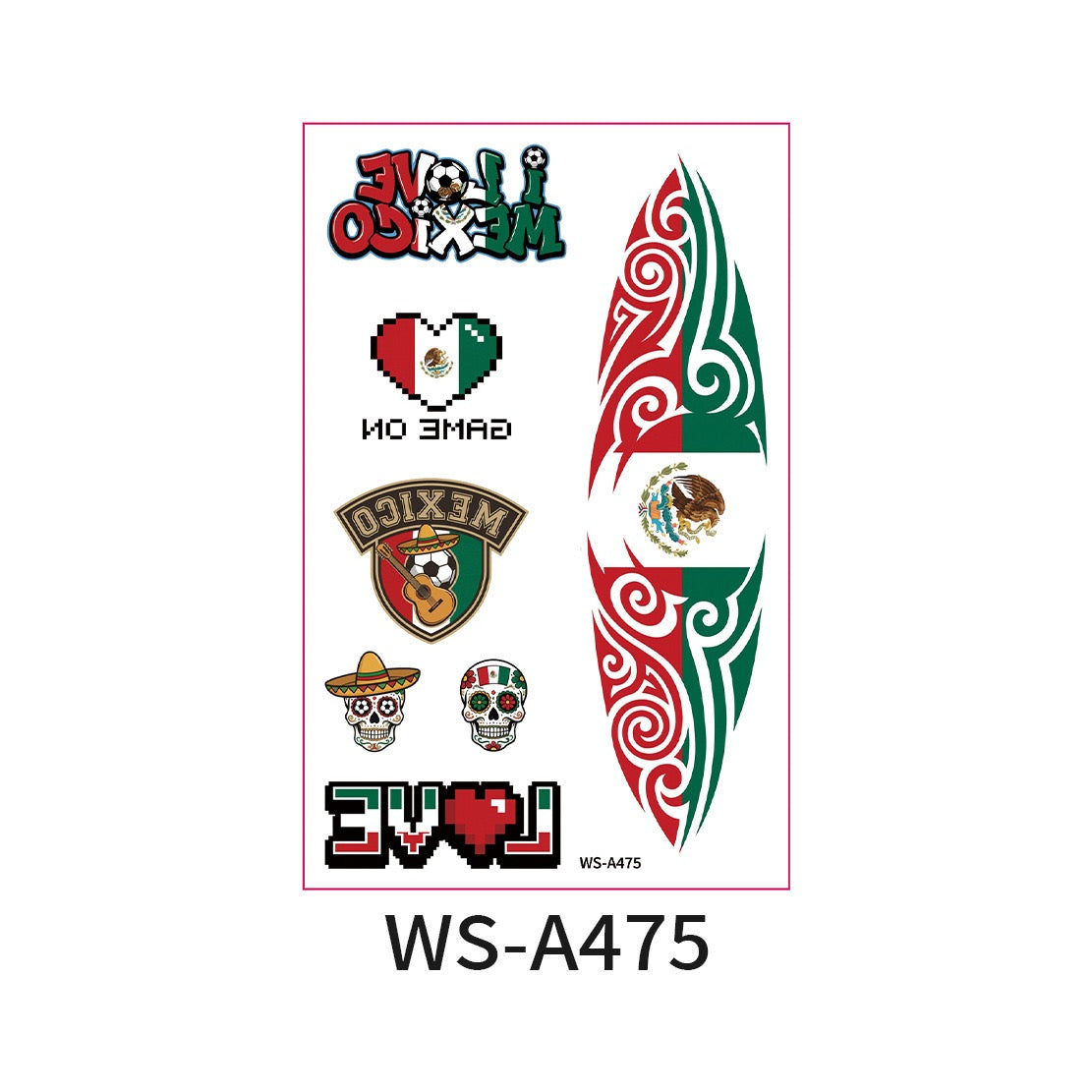 World Cup Country Flag Temporary Tattoos – Show Your Team Pride! （10PCS）