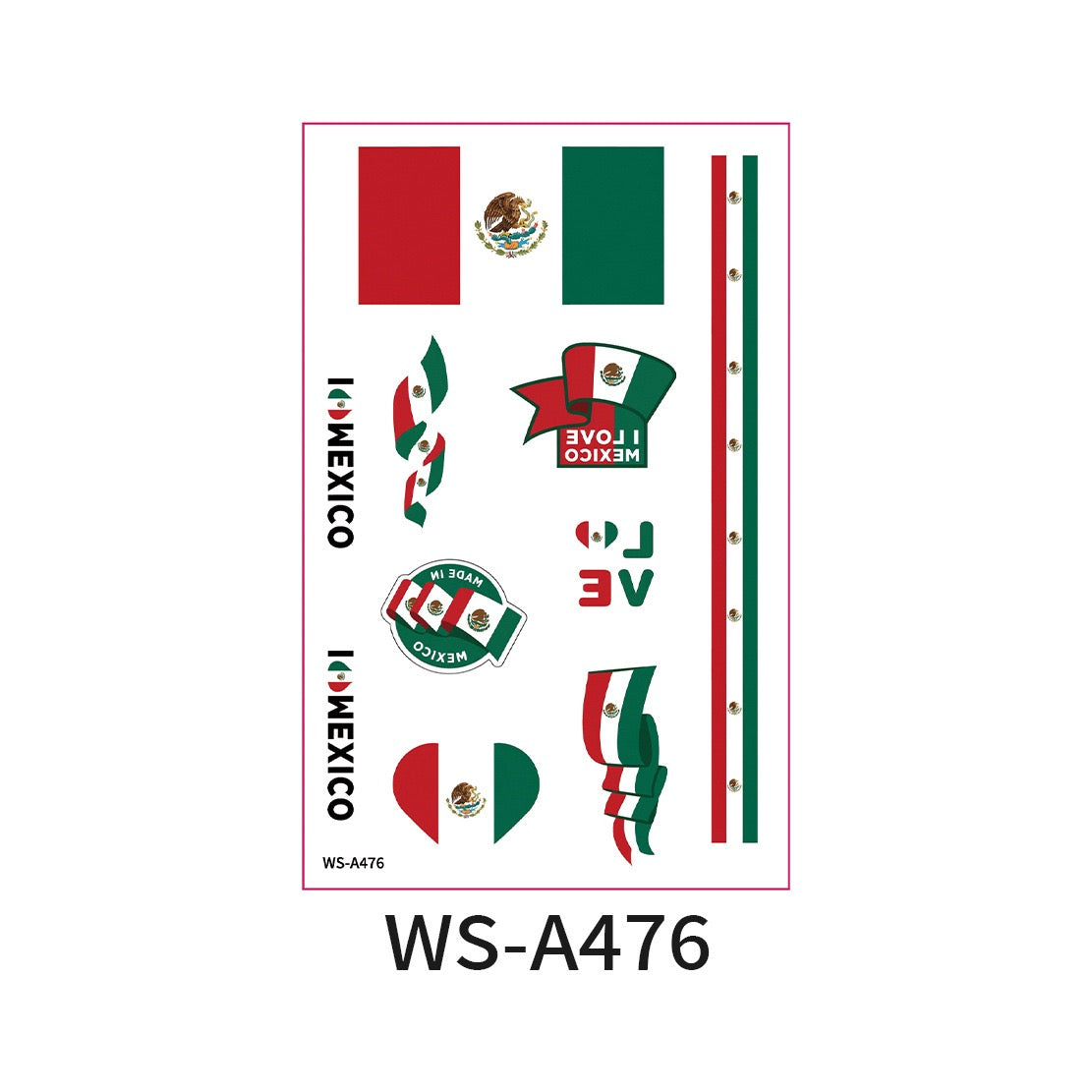 World Cup Country Flag Temporary Tattoos – Show Your Team Pride! （10PCS）