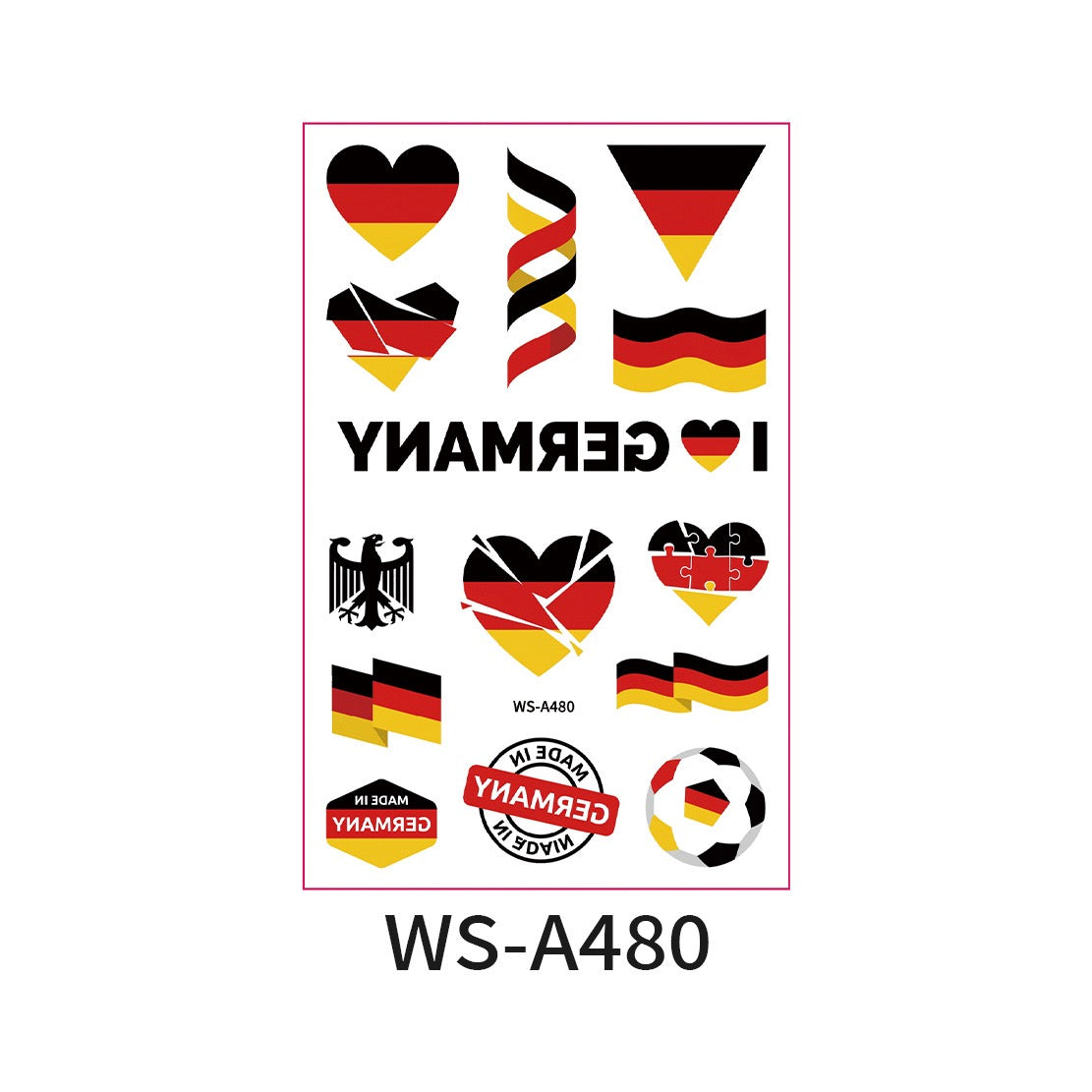 World Cup Country Flag Temporary Tattoos – Show Your Team Pride! （10PCS）